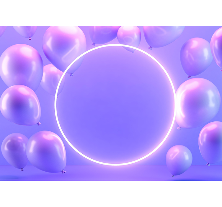 Meilės sienos freska plaukiojančių balionų ratas - „Tenstickers“