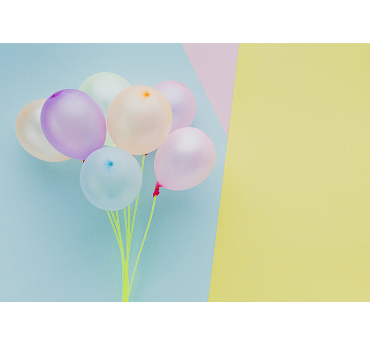 Vaikų miegamojo sienų freska spalvingų balionų kompozicija - „Tenstickers“