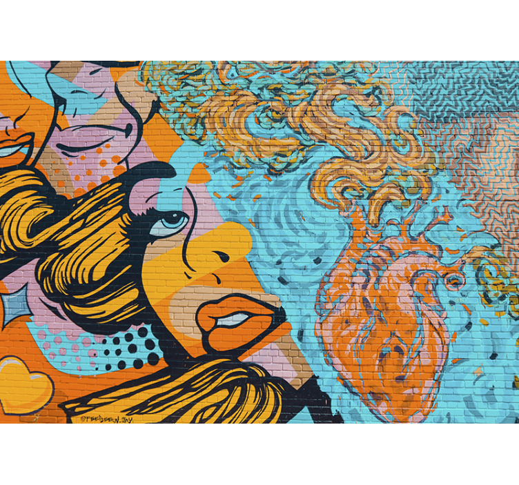 Mmiesto meno sienų freska spalvinga miesto išraiška - „Tenstickers“
