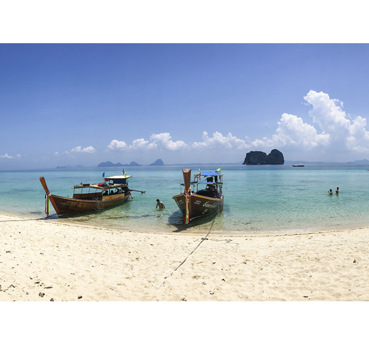 Peizažo sienos freska tropinių paplūdimių scena - „Tenstickers“