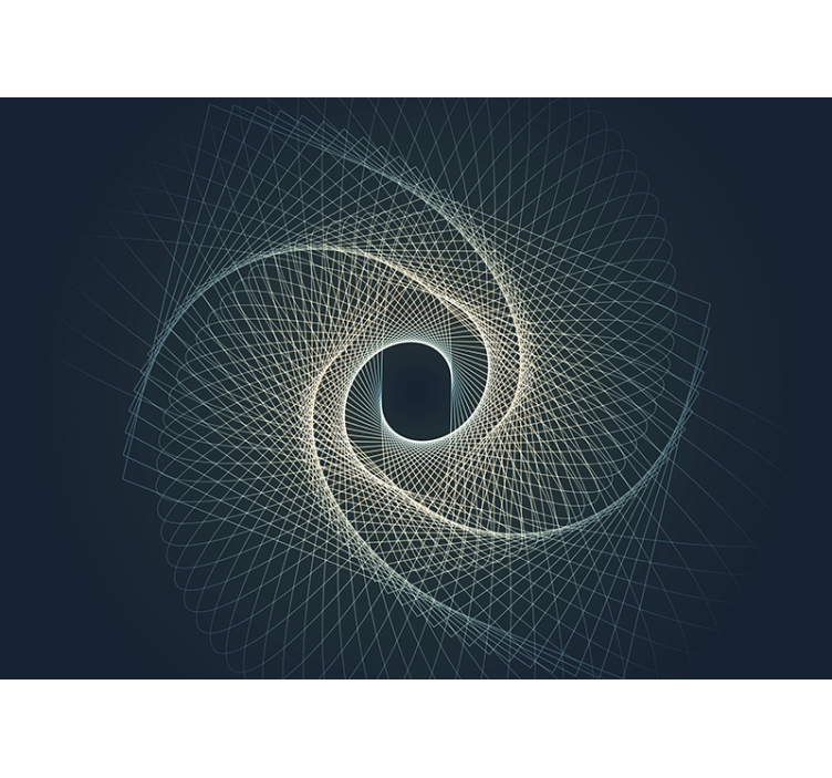 Abstraktus sienų freska su spiraliniu geometriniu raštu - „Tenstickers“