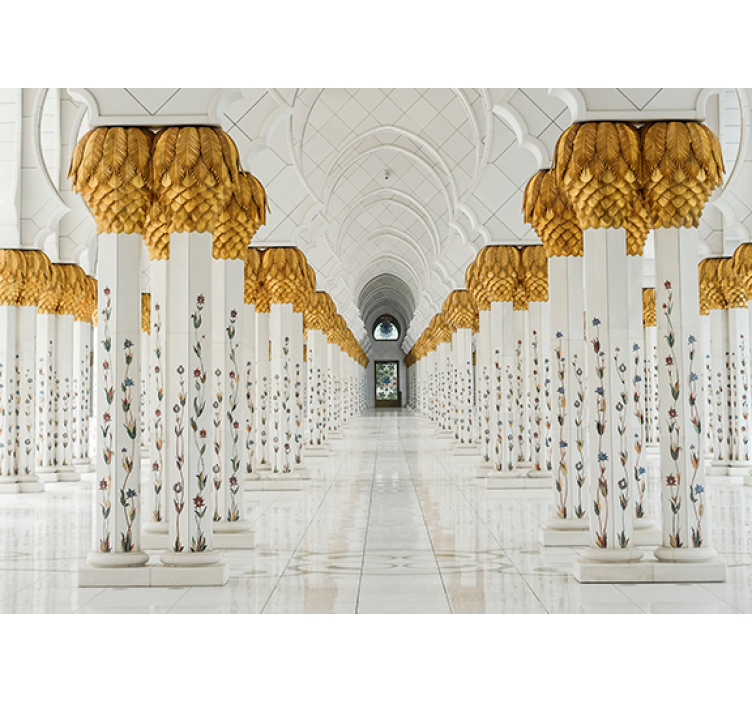 Afrikos stiliaus sienų freska didžioji kolona prieškambaryje - „Tenstickers“