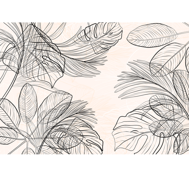 šiltos spalvos ploni lapai formuoja vonios freskas - „Tenstickers“