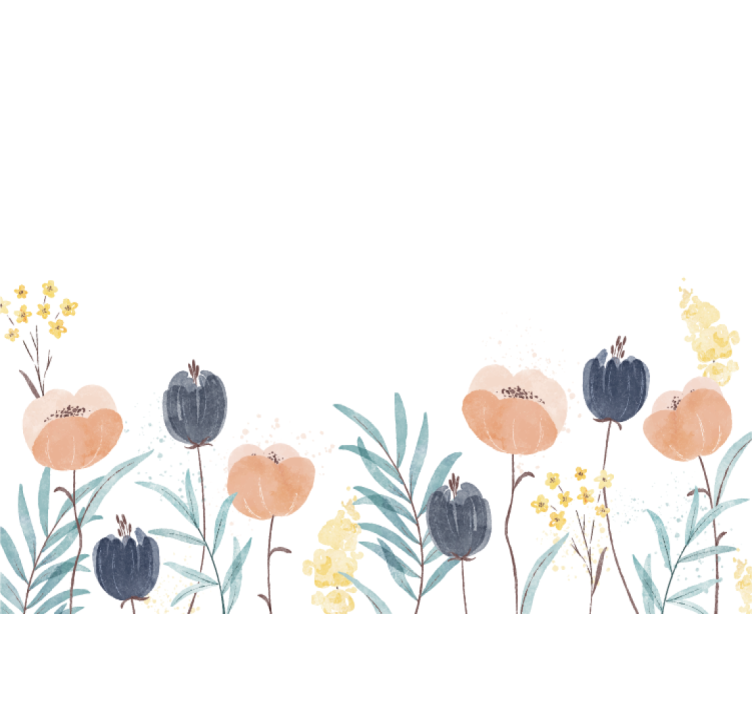 Abstrakti akvarelinė tapyba gėlių tapetai - „Tenstickers“