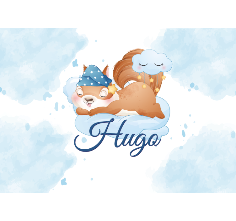 Miela voverė berniukui su vaikų darželio freska - „Tenstickers“