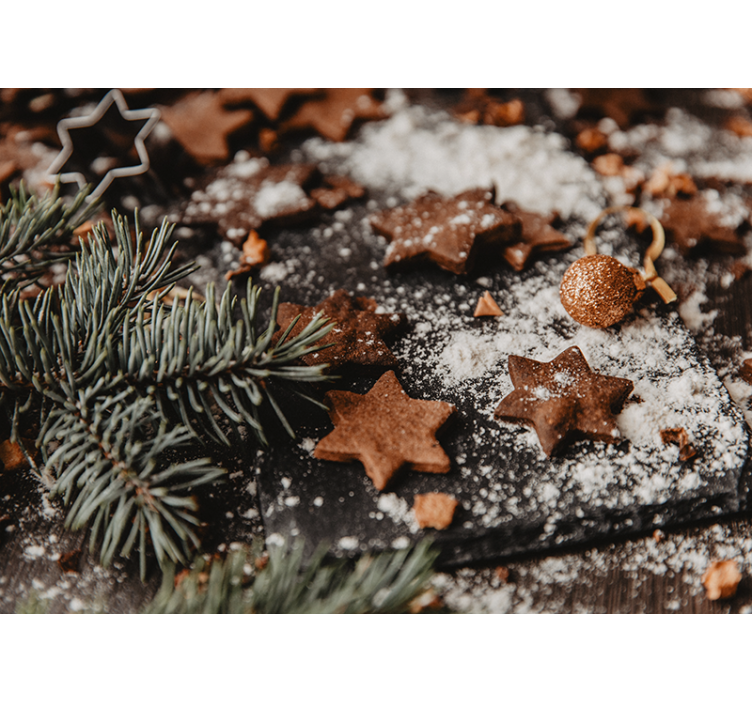 Kalėdiniai sienų freska sušalę meduolių žvaigždės - „Tenstickers“