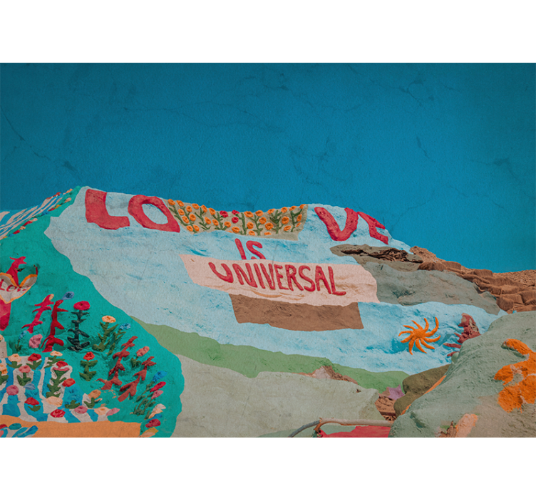 Meilės sienos freska meilė yra universali - „Tenstickers“