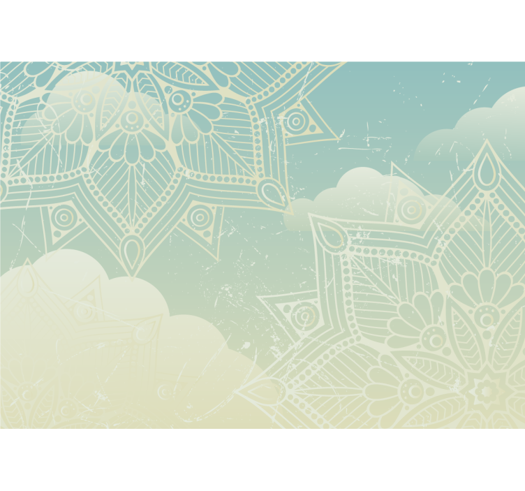 Mandalų sienų freska sudėtingas geometrinis raštas - „Tenstickers“