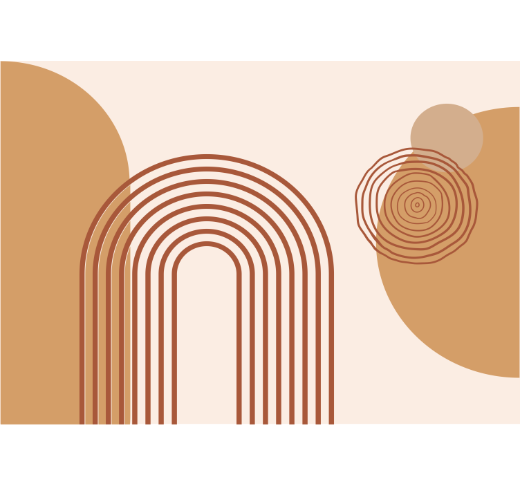 Abstraktus sienų freska geometrinės kreivos linijos - „Tenstickers“