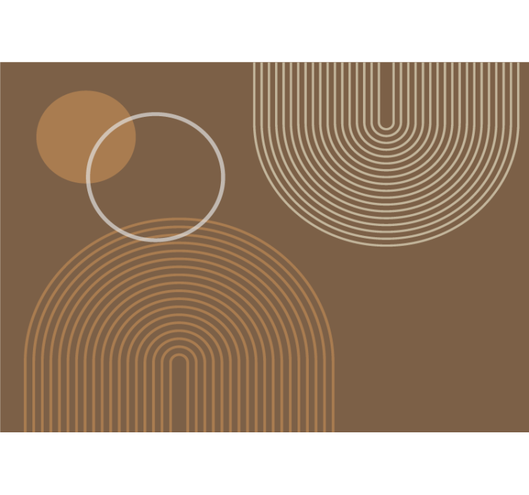 Abstraktus sienų freska geometrinėmis apvaliomis formomis - „Tenstickers“