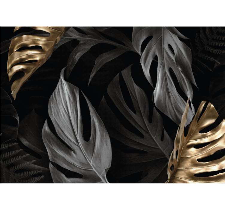 Gamtos sienų tapyba tropinių lapų koncepcijos - „Tenstickers“