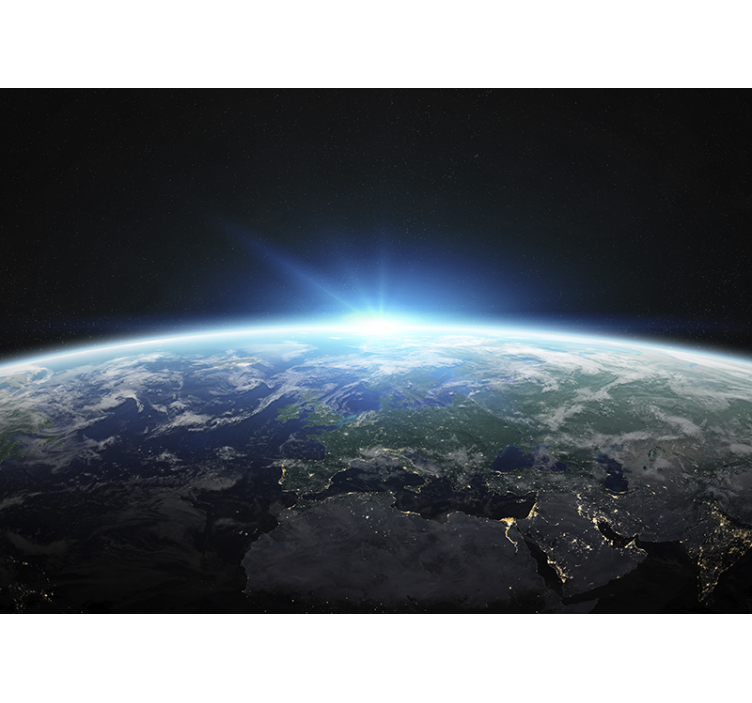žemės horizonto švytėjimas erdvės sienų freska - „Tenstickers“