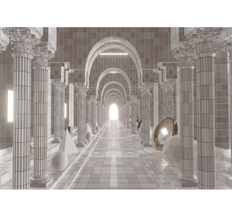 Stulpeliai optinė apgaulė 3d sieninė tapyba - „Tenstickers“