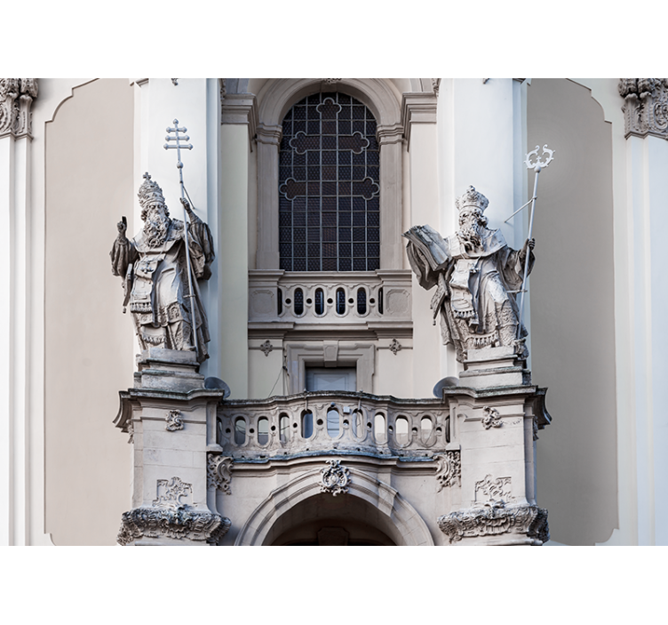 Klasikinė meninė sienų freska karalių statulos - „Tenstickers“