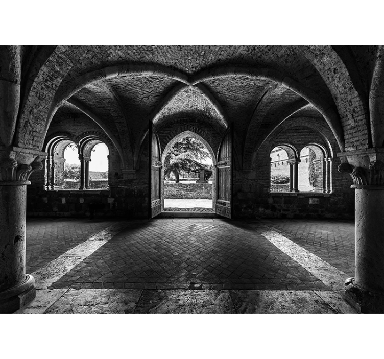 Plytų sienos optinė apgaulė 3d sieninė freska - „Tenstickers“