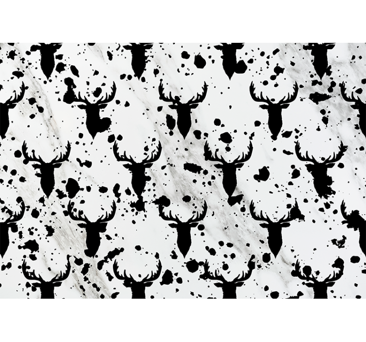 Gyvūnų sienų freska elnio silueto raštas - „Tenstickers“