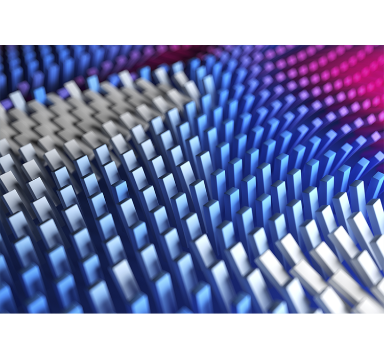 Abstraktus sienų freska tekstūriniai geometriniai bangos - „Tenstickers“