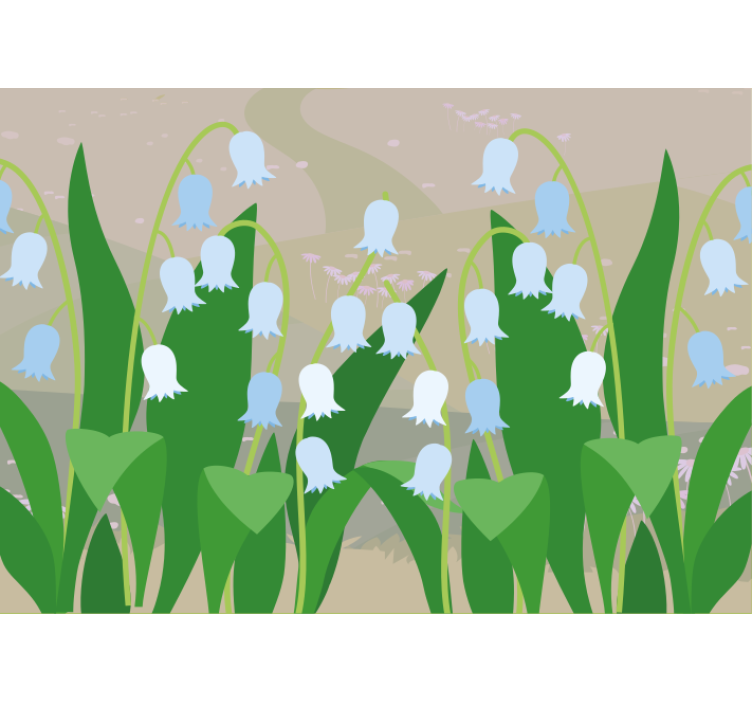 Gėlių sienos freska subtilūs gėlių žydėjimai - „Tenstickers“