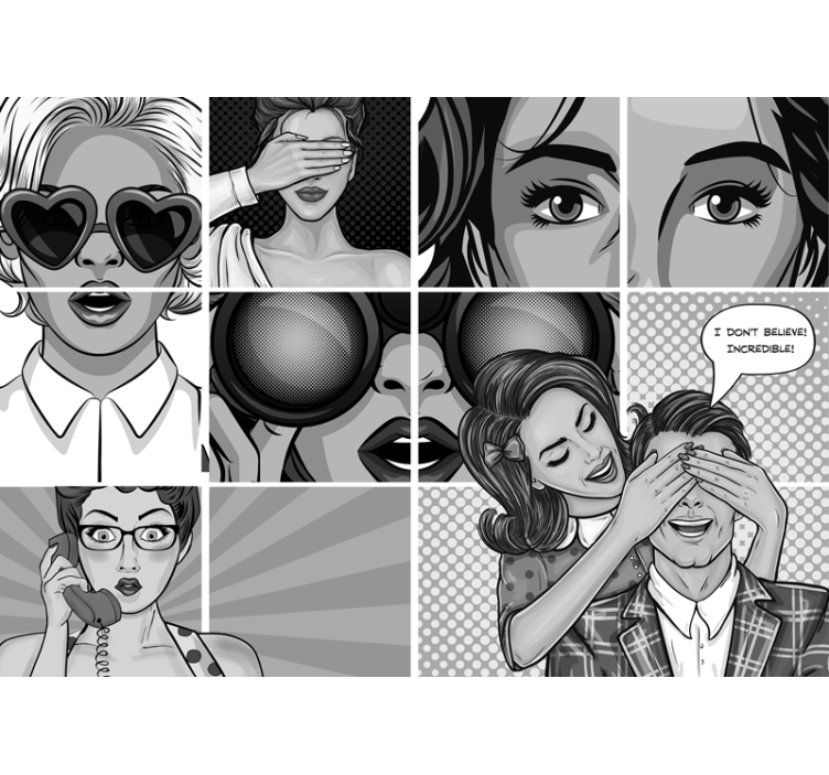 Ranka piešta pop meno vintažinė freska - „Tenstickers“