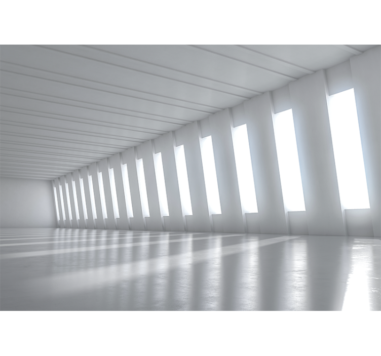 3d sienų freska minimalistinis šviesus interjeras - „Tenstickers“