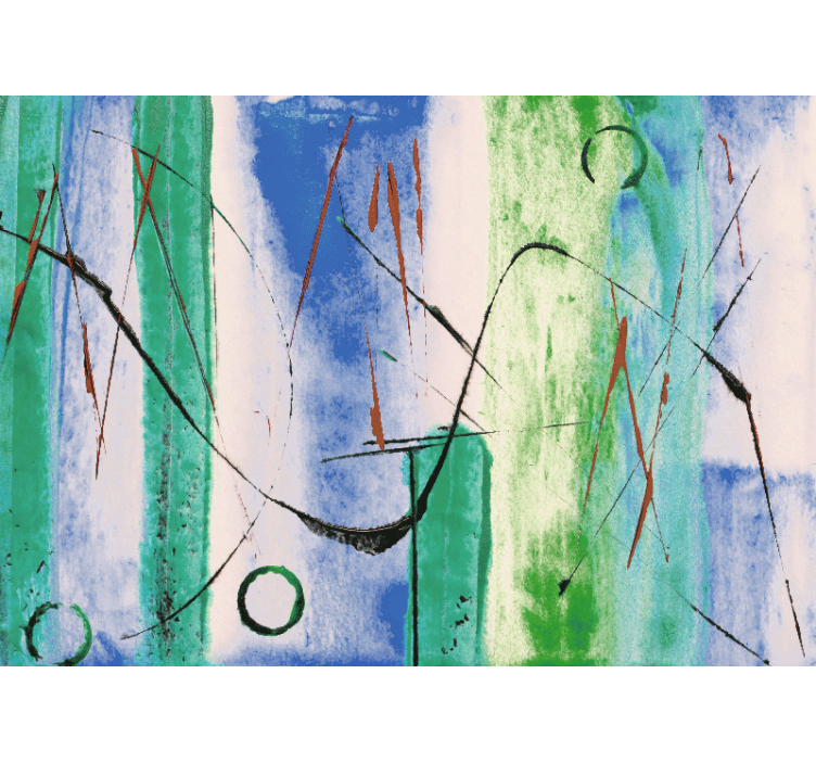 Abstraktus sienų freska dinaminiai linijų raštai - „Tenstickers“