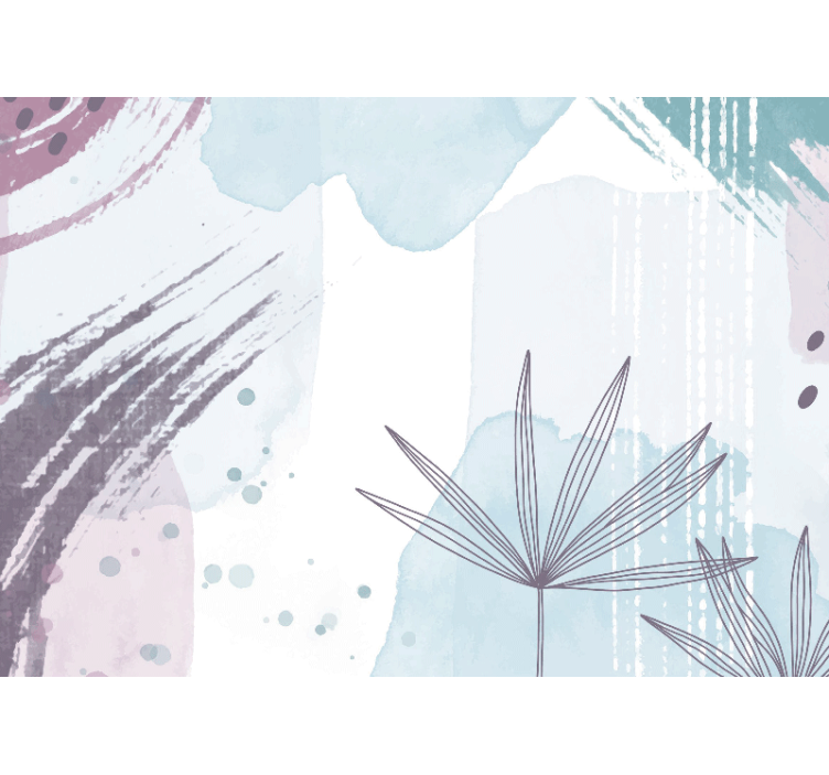 Abstraktus gėlių dizainas koridoriaus sienų freska - „Tenstickers“