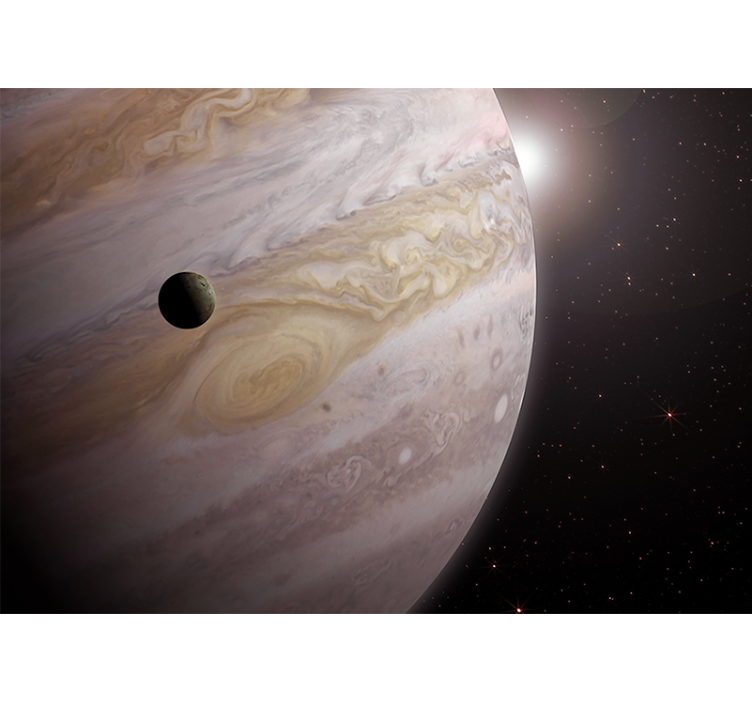 Jupiteris ir mėnulis erdvės sienų freska - „Tenstickers“