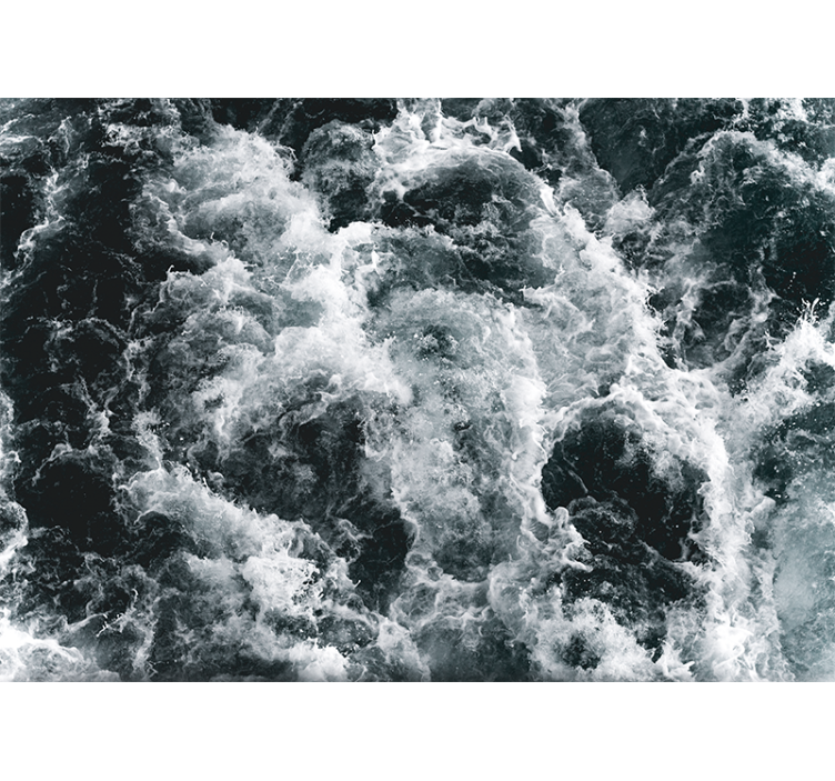 Jūros gyvenimas sieninis freska sūkurio vandenys - „Tenstickers“