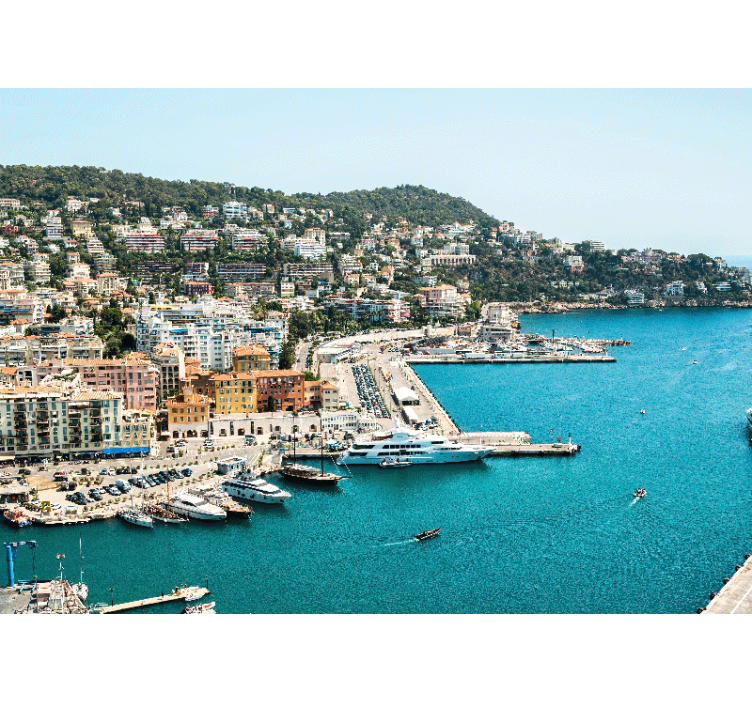 Prancūzijos rivjeros uosto jūros freska - „Tenstickers“