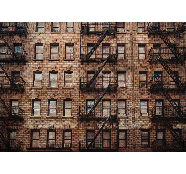 Miesto sienų freska mūrinės fasado iliuzija - „Tenstickers“