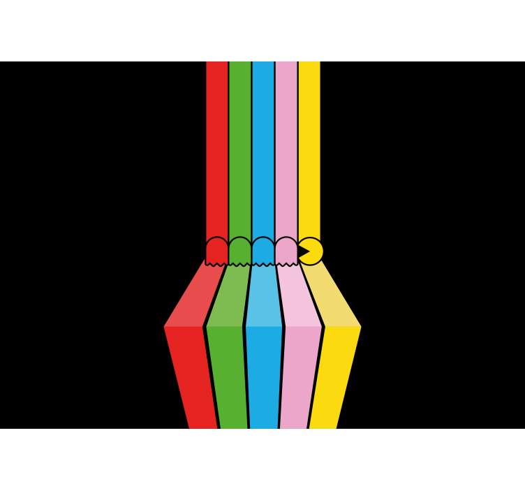 Mmiesto meno sienų freska spalvoti pieštuko potėpiai - „Tenstickers“