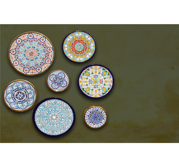 Gyvūnų sienų freska su sudėtingais apskritimais - „Tenstickers“