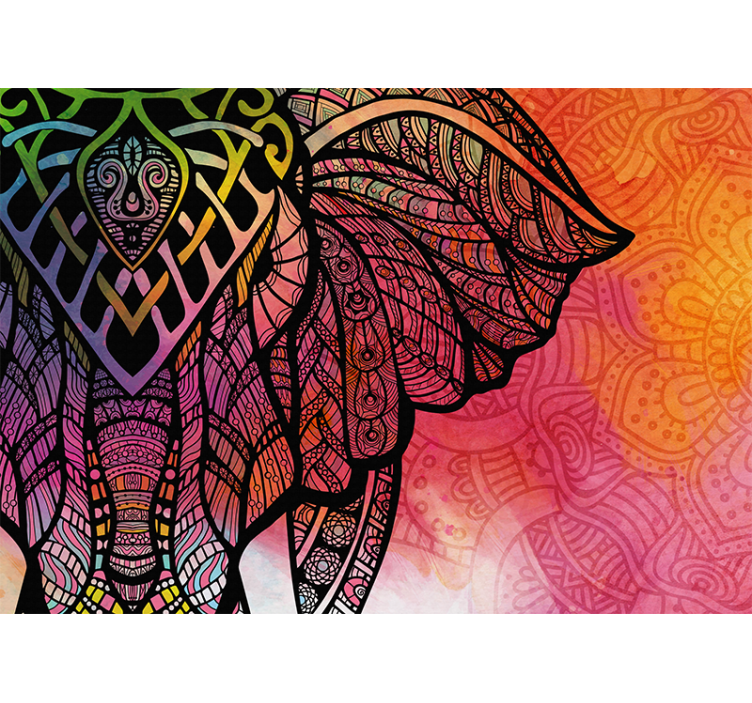 Gradiento etninis dizainas mandalų sienų freska - „Tenstickers“