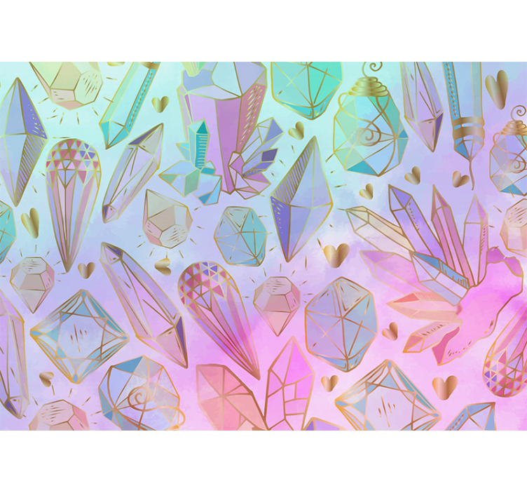 Meno sieniniai paveikslai geometrinių brangakmenių dizainas - „Tenstickers“