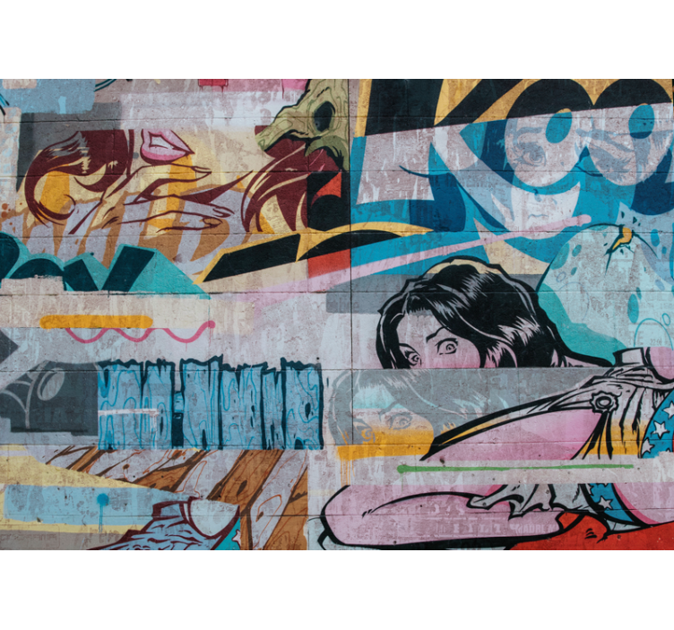 Mmiesto meno sienų freska metropoliteno grafiti - „Tenstickers“