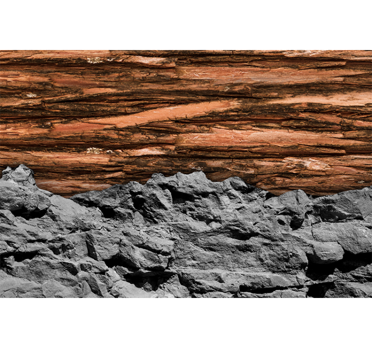 Gyvenamojo kambario sienų freska žemiškų tekstūrų sluoksniai - „Tenstickers“