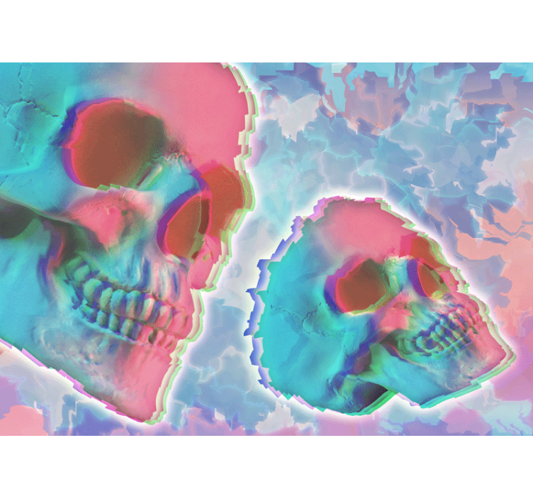 Psichodelinė mirties galvos freska - „Tenstickers“