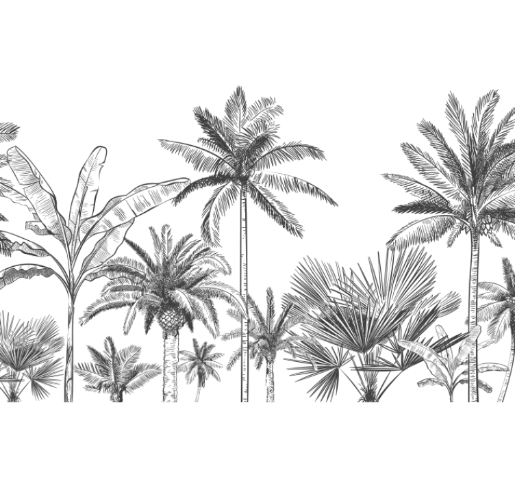 Džiunglių siena panoraminė sieninė freska - „Tenstickers“