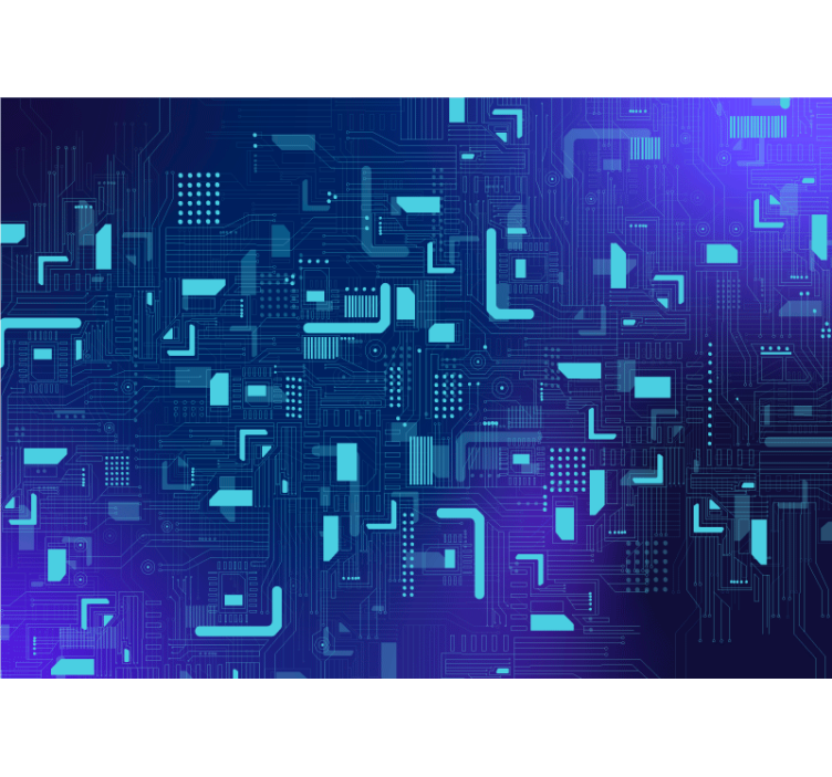 Elektroninės grandinės abstrakti freska - „Tenstickers“