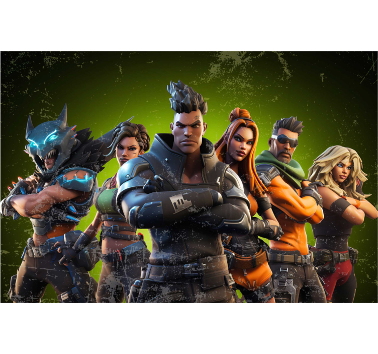 Epic charactersEpiški personažai paauglių miegamasis sienų freska - „Tenstickers“