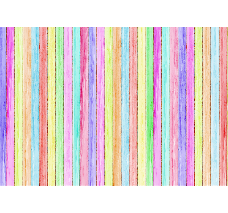 Spalvos medinės lentos medžio efekto sienų freska - „Tenstickers“