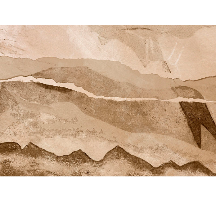 Popieriaus juostelės smėlio spalvos sienų freska - „Tenstickers“