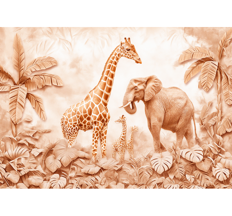 Abstrakti savana Fototapetai terakotos - „Tenstickers“