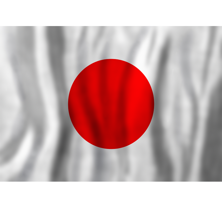 Japonijos vėliava miesto sienų freska - „Tenstickers“