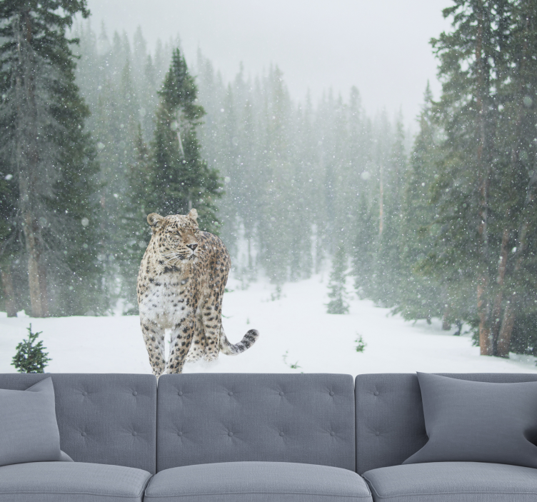 3d leopardo gyvūnų sieninė tapyba - „Tenstickers“