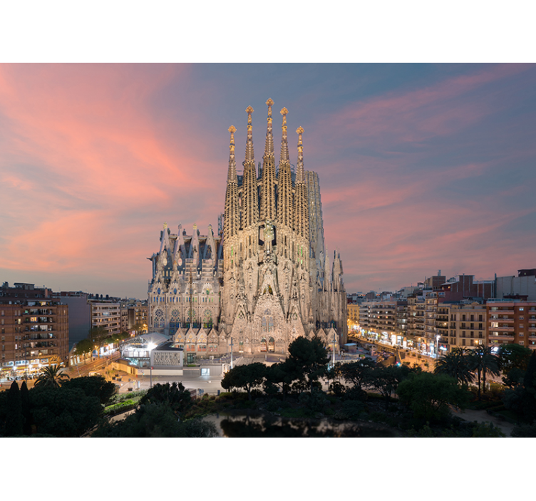 Sagrada familia barcelona miesto sienos freska - „Tenstickers“