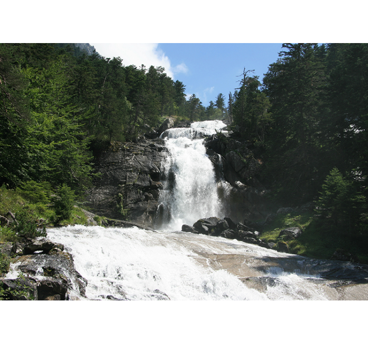 Kaskados peizažai krioklio sienos freska - „Tenstickers“