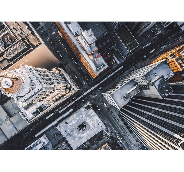 Miesto sienų freska iš paukščio skrydžio - „Tenstickers“