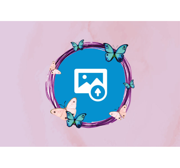 Gėlių sienos freska su saulėgrąžomis ir drugeliais - „Tenstickers“