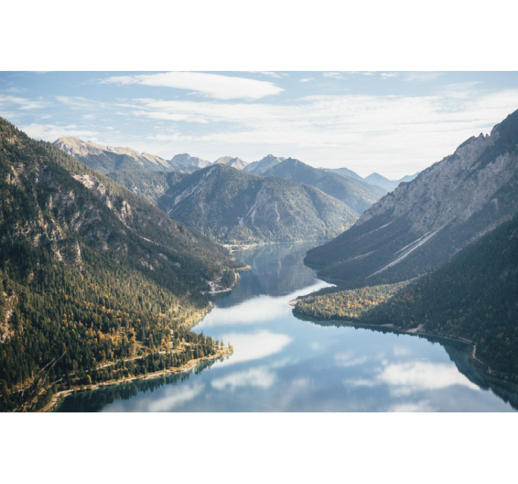 Didingas kalnų vaizdas peizažo sienos freska - „Tenstickers“